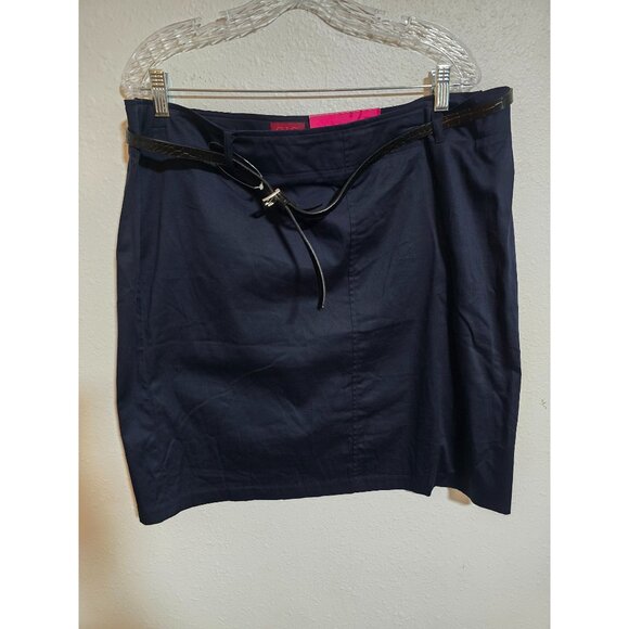 NWT 212 Collection Casual Business Career Classic Navy Skirt Womens Sz 18 - Picture 1 of 6